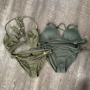 2 Army Green Bikinis
